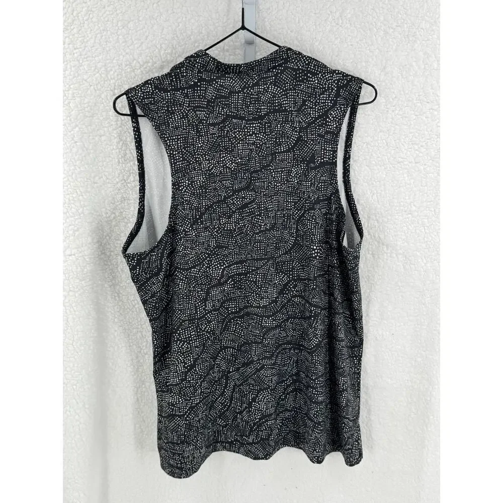 Nike Womens Geometric V-Neck‎ Sleeveless Top Large